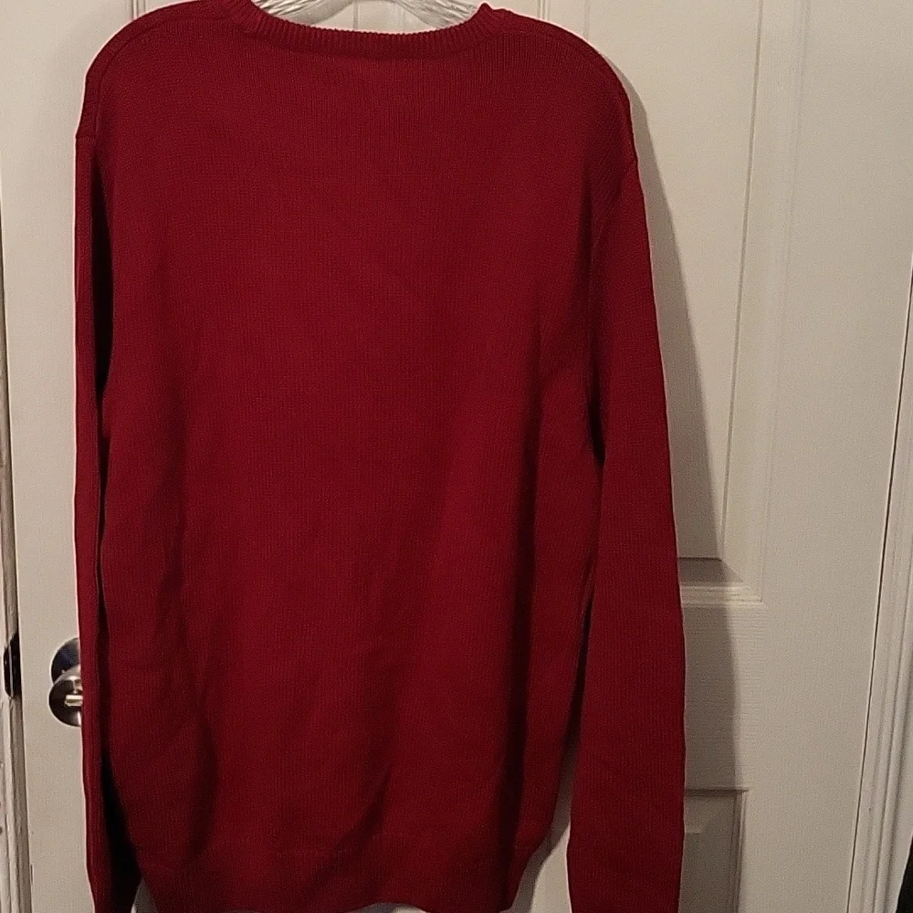 NWT Chaps Red Sweater 100% Cotton